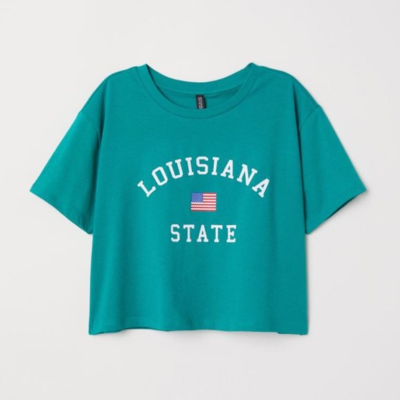 H&M 2 Pack Crop Tops - Louisiana State & Squad Goals Crop Tops - Picture 2 of 7